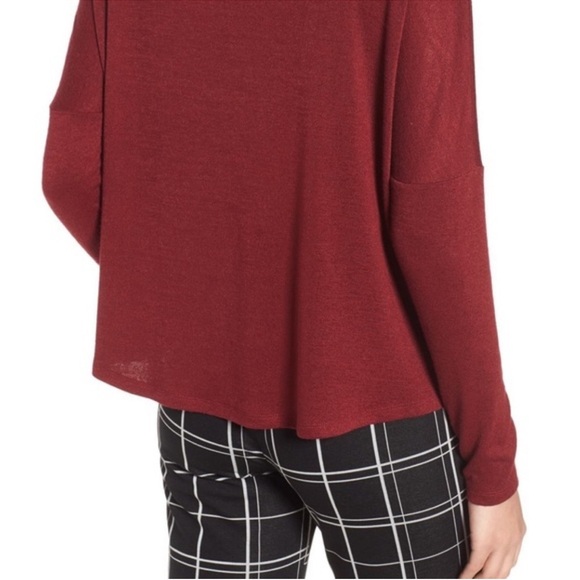 Leith Funnel Turtleneck Red Top - Picture 7 of 7